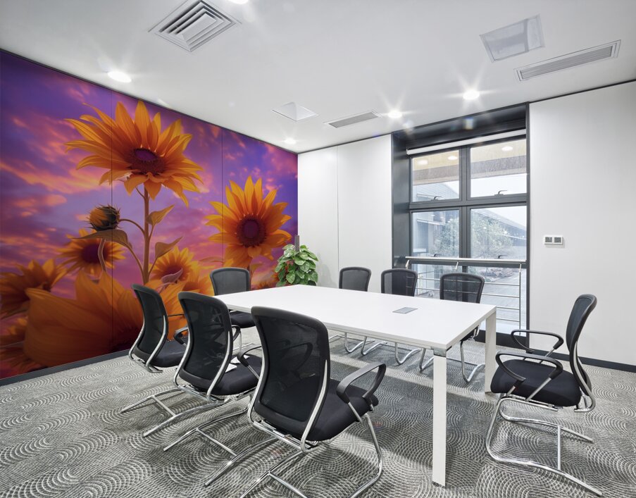 Sunrise Blooms – Sunflowers in the Morning Light Print Wall Printing