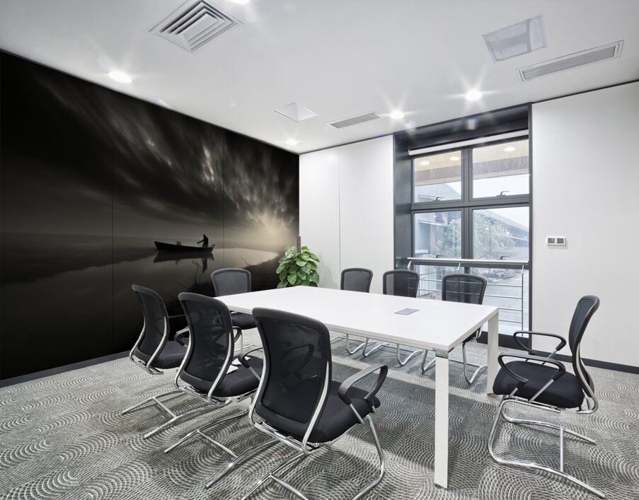 The Fisherman’s Prayer – Black and White Boat at Sea Print Wall Printing