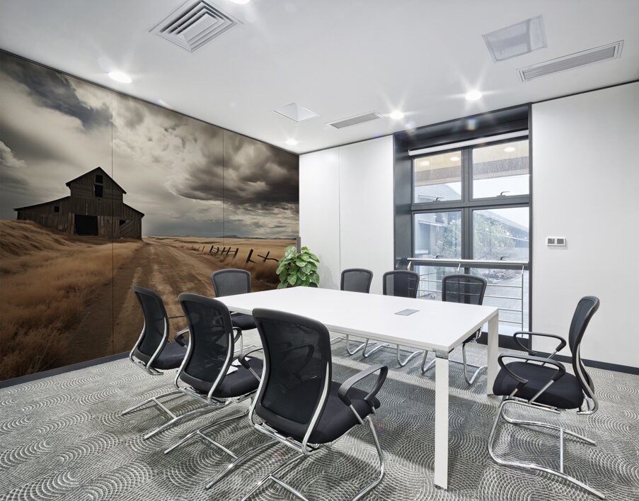 The Long Road Home – Sepia Countryside Landscape Print Wall Printing