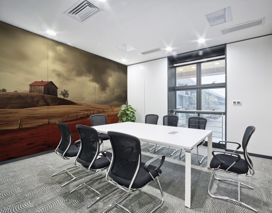 Crimson Harvest – Barn and Landscape Print Wall Printing