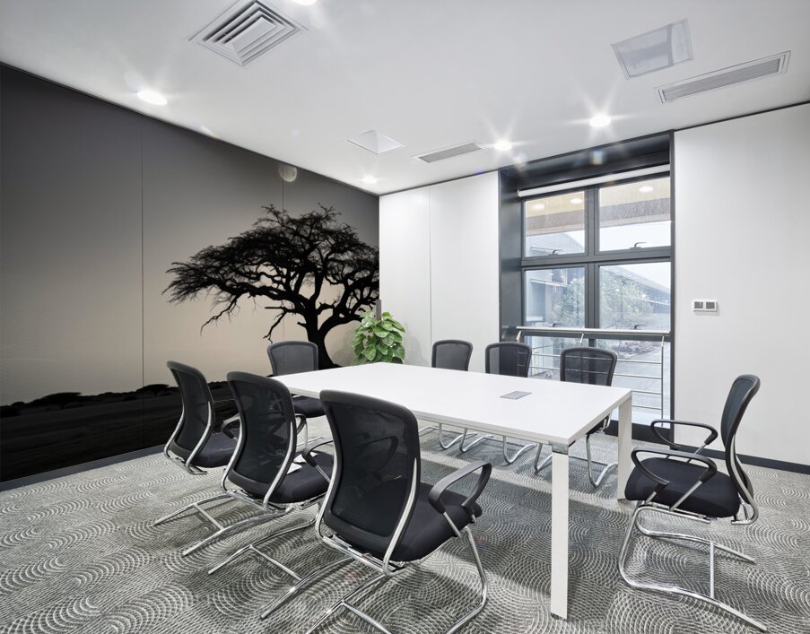 Lone Acacia – Minimalist Tree Landscape Print Wall Printing