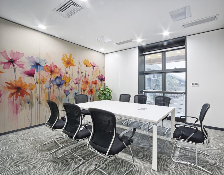 Candy Drip Garden – Abstract Floral Print Wall Printing