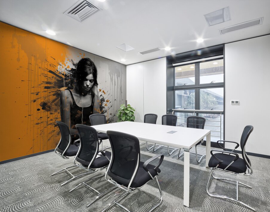 Contrast – Monochrome Splash Portrait Print Wall Printing