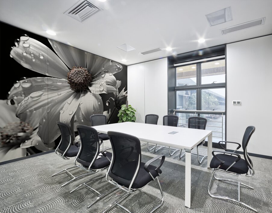 Bloomed Affinity – Monochrome Daisy Duo Art Print Wall Printing