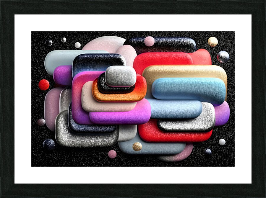 Soft Machines – Retro Tech Tubes Abstract Print Picture Frame print