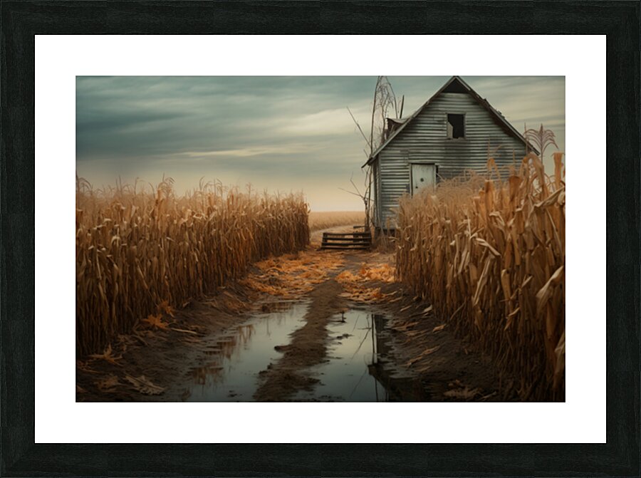 Forgotten – Rustic Autumn Path Landscape Art Print Picture Frame print