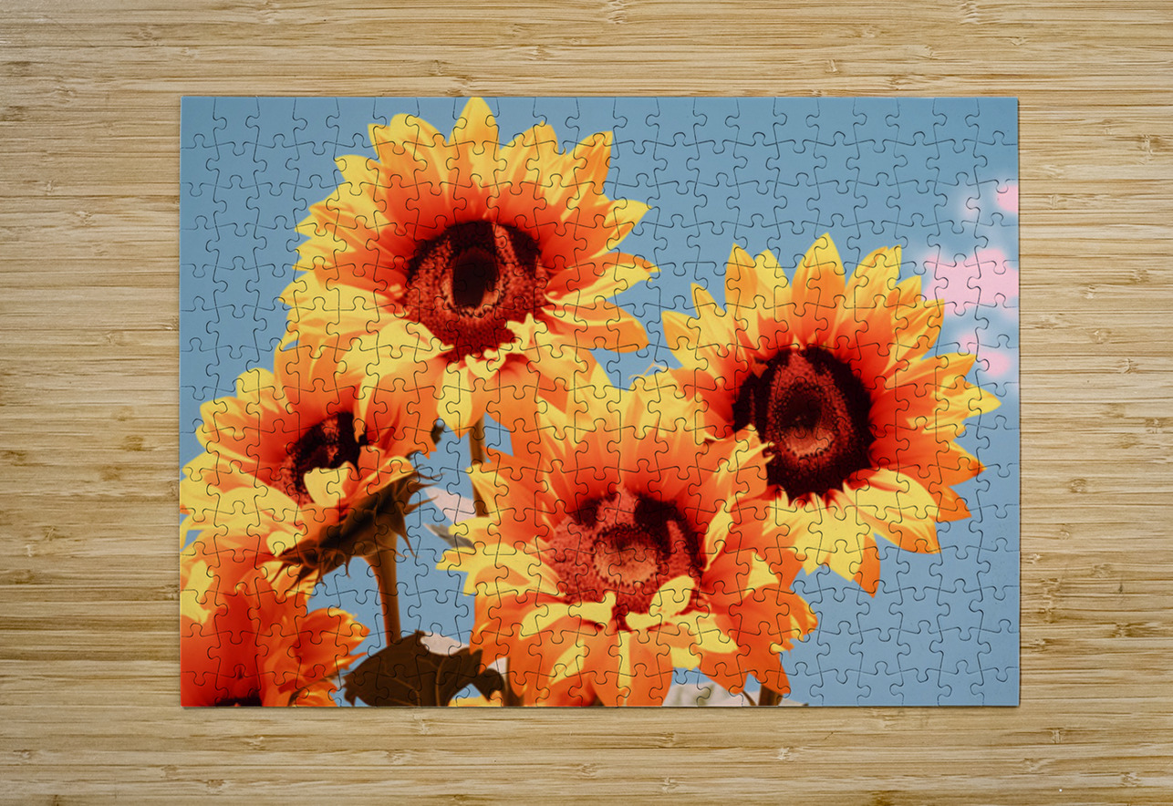Golden Giants - Sunflower Portrait Art Prints Savage Art Prints Puzzle printing