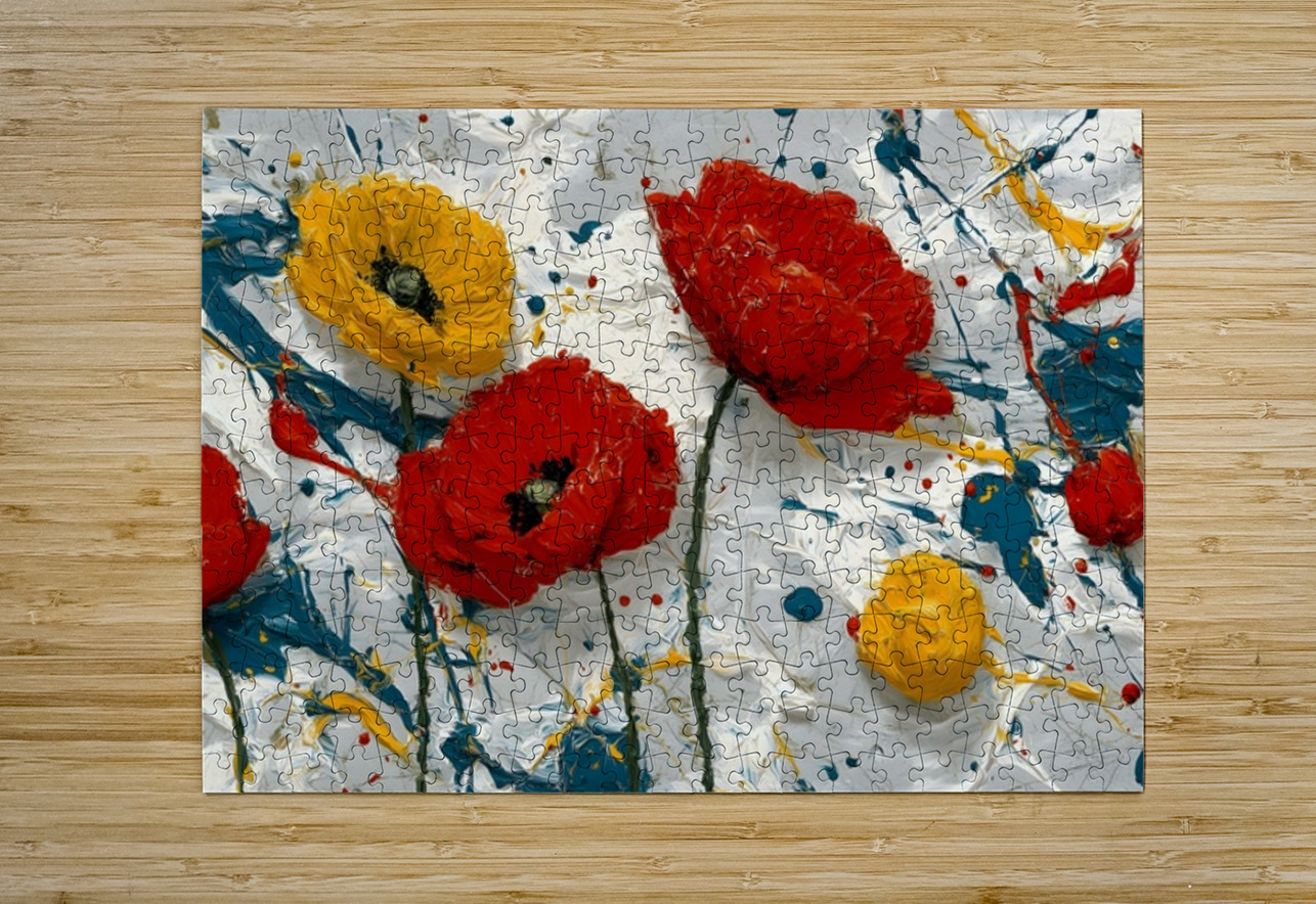 Fleurs En Mouvement - Flowers In Motion - Dynamic Floral Art Prints Savage Art Prints Puzzle printing