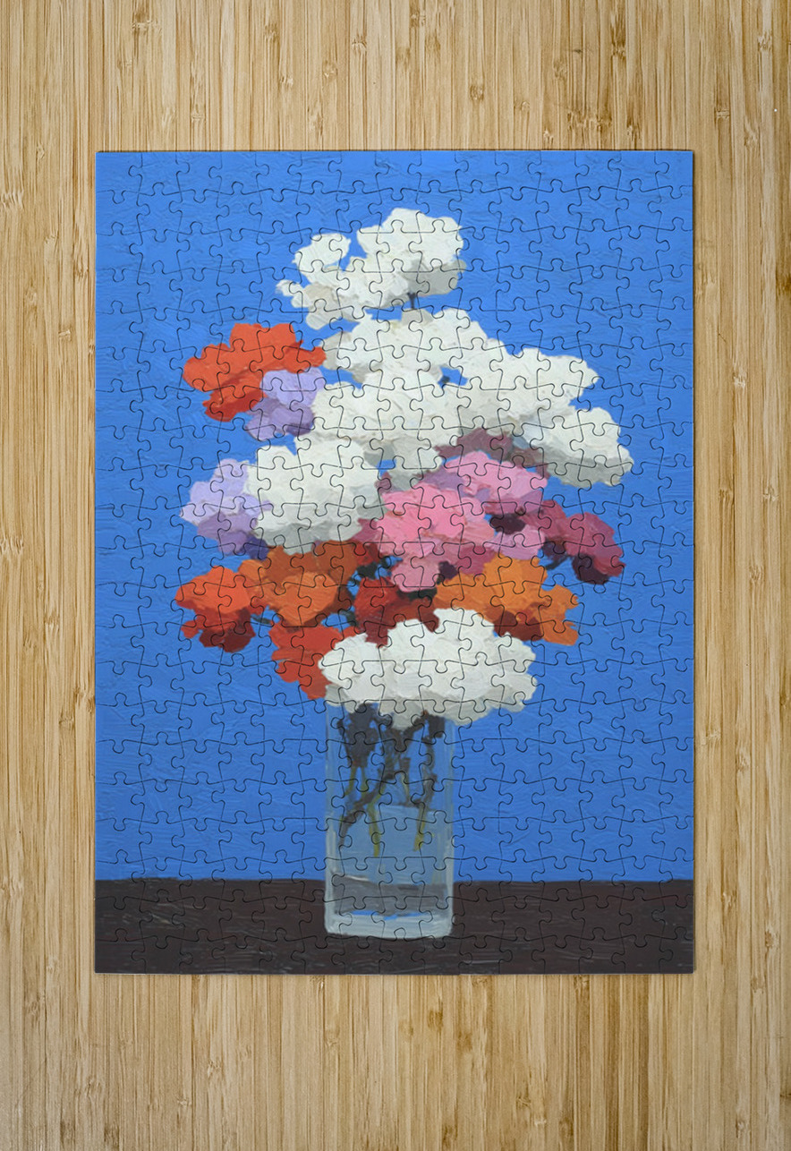 Fiori NellAzzurro - Flowers In The Blue - Italian Floral Art Prints Savage Art Prints Puzzle printing