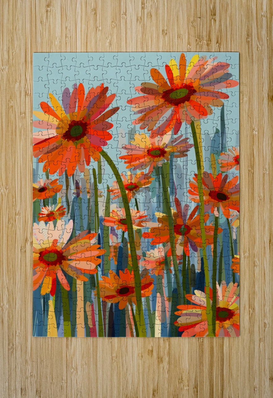 Champs De Lumiere - Fields Of Light - Modern Floral Art Prints Savage Art Prints Puzzle printing