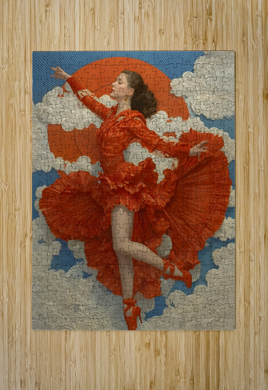 Dancing with the Sky – Vintage Dance Poster Art Print Savage Art Prints Puzzle printing