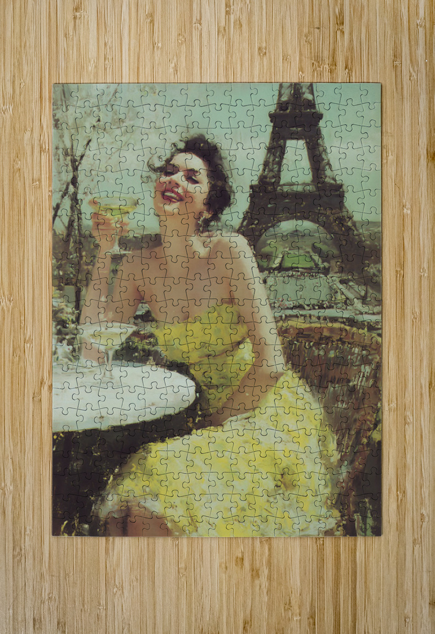 Parisian Joy Portrait – Vintage French Art Print Savage Art Prints Puzzle printing