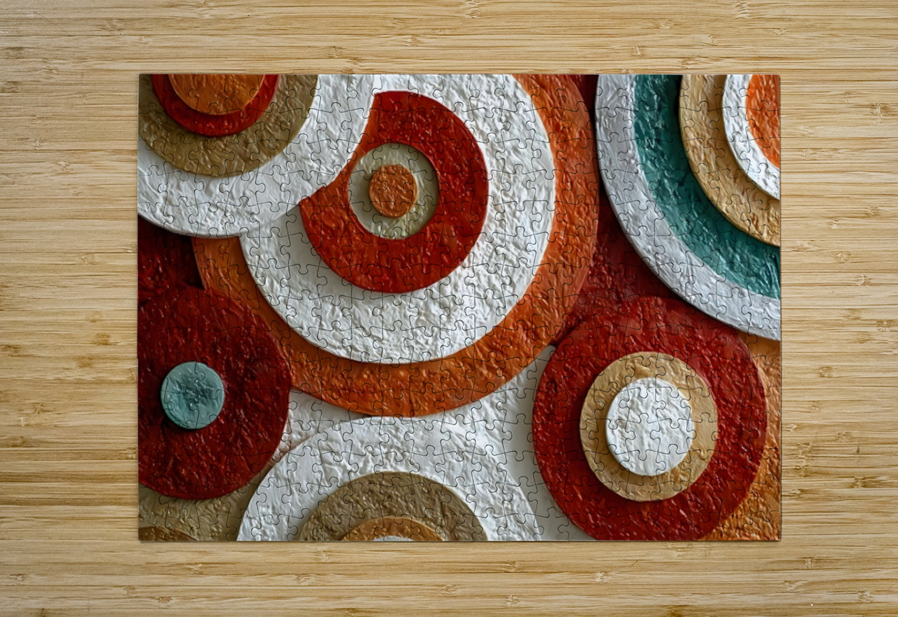 Terra Rings – Modern Geometric Art Print Savage Art Prints Puzzle printing