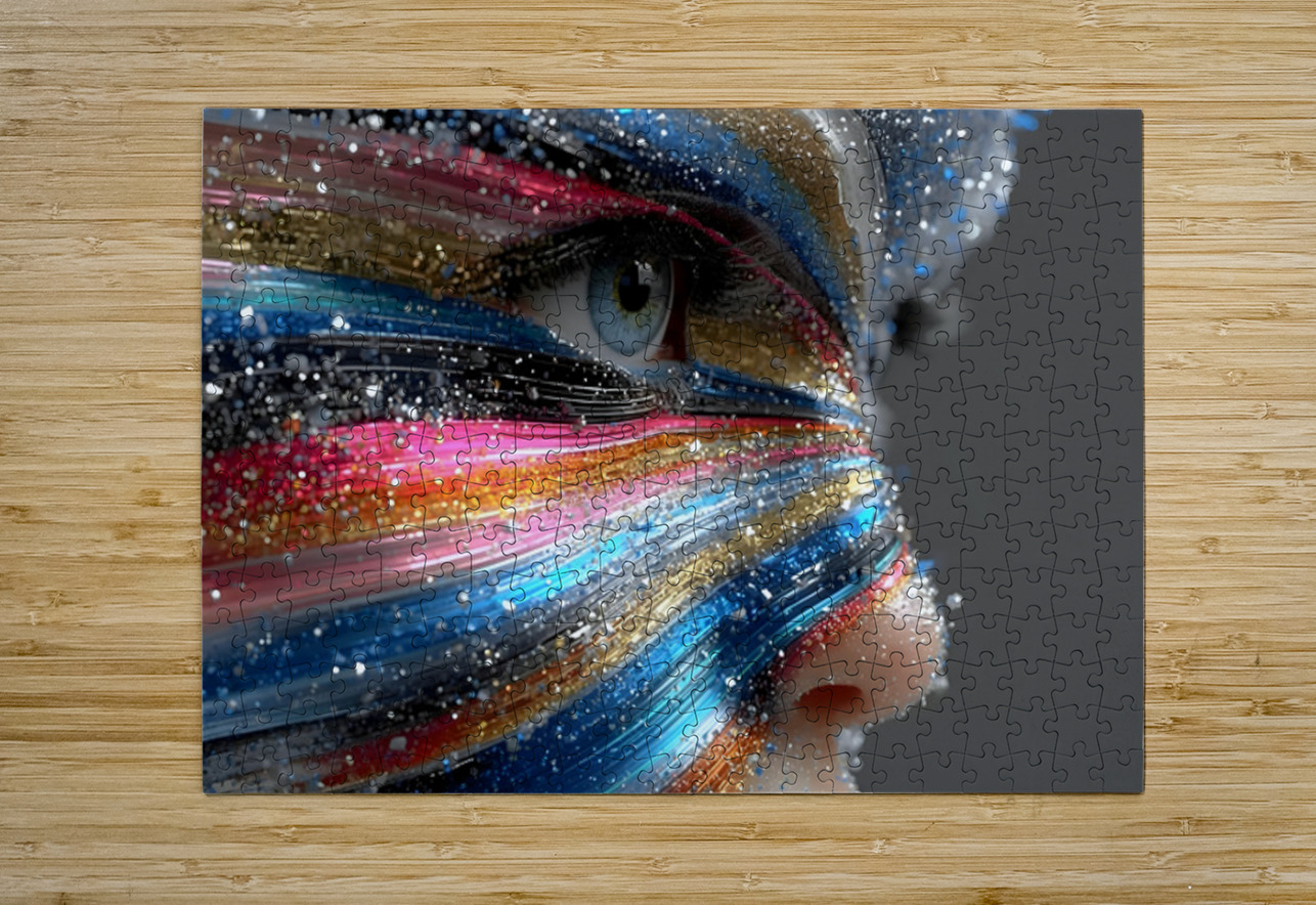 Starry Eyes – Cosmic Portrait Print Savage Art Prints Puzzle printing