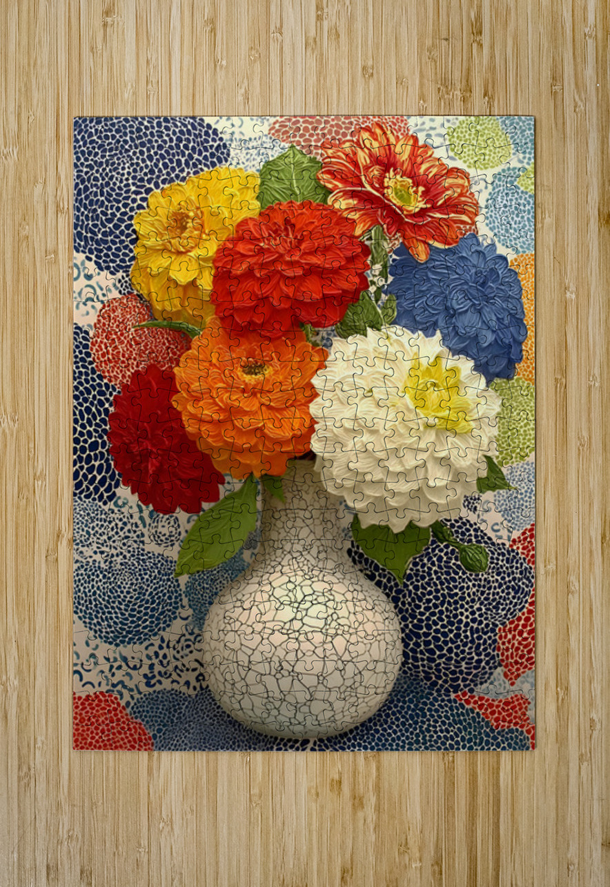 Cracked Bloom – Modern Dahlia Study Print Savage Art Prints Puzzle printing