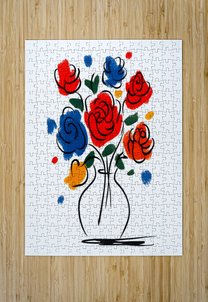 Joyful Lines – Modern Abstract Bouquet Print Savage Art Prints Puzzle printing