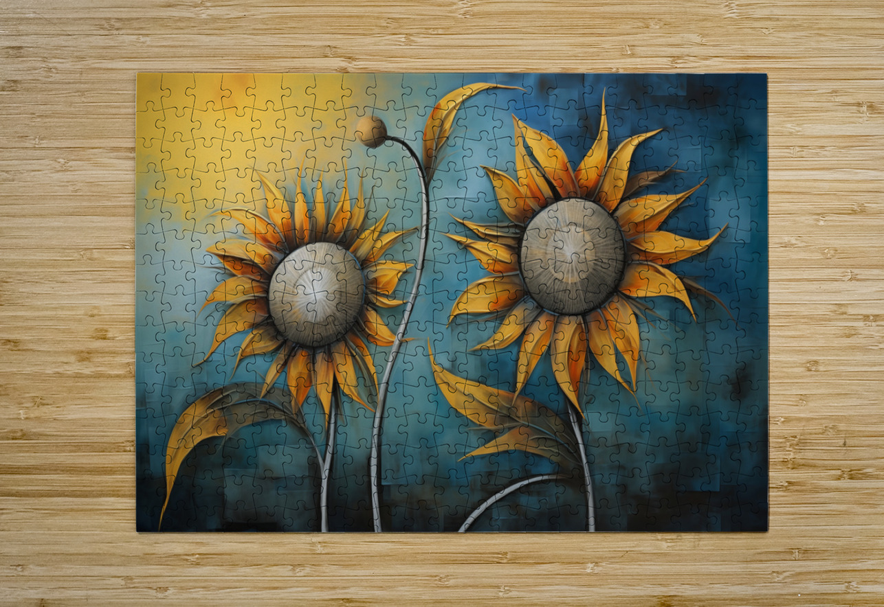 Flamboyant - Bold Sunflower Art Prints Savage Art Prints Puzzle printing
