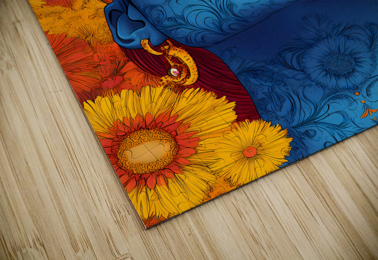 Chill - Pop Surreal Sugar Skull Portrait Art Prints Savage Art Prints Puzzle