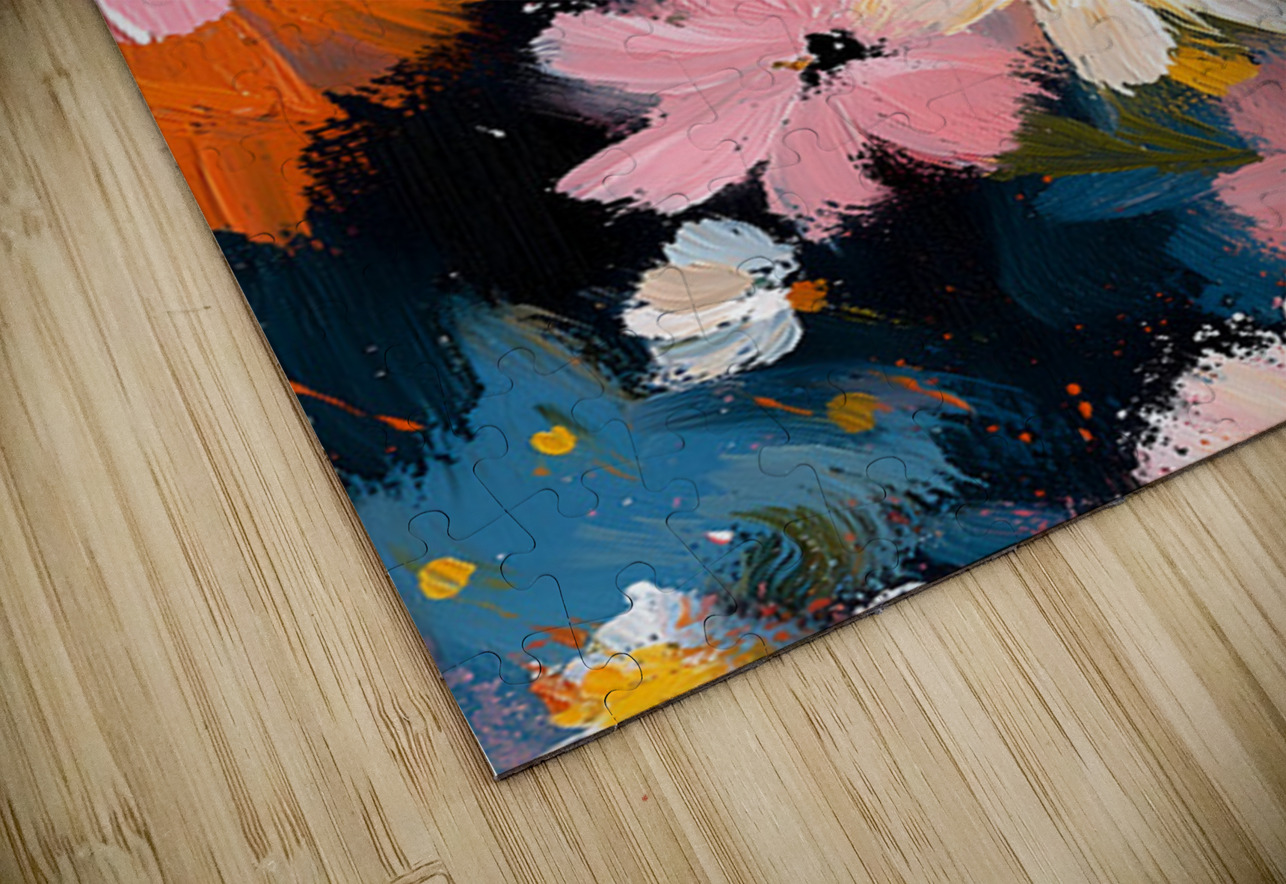 Petales Sauvages A Minuit - Wild Petals At Midnight - Nocturne Floral Art Prints Savage Art Prints Puzzle