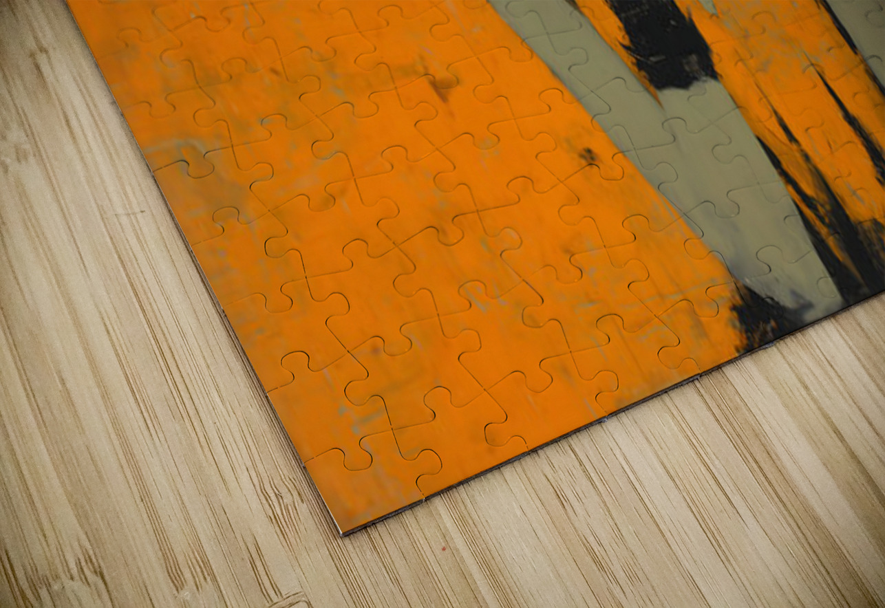 In the Orange Shadow – Vintage Fashion Art Print Savage Art Prints Puzzle