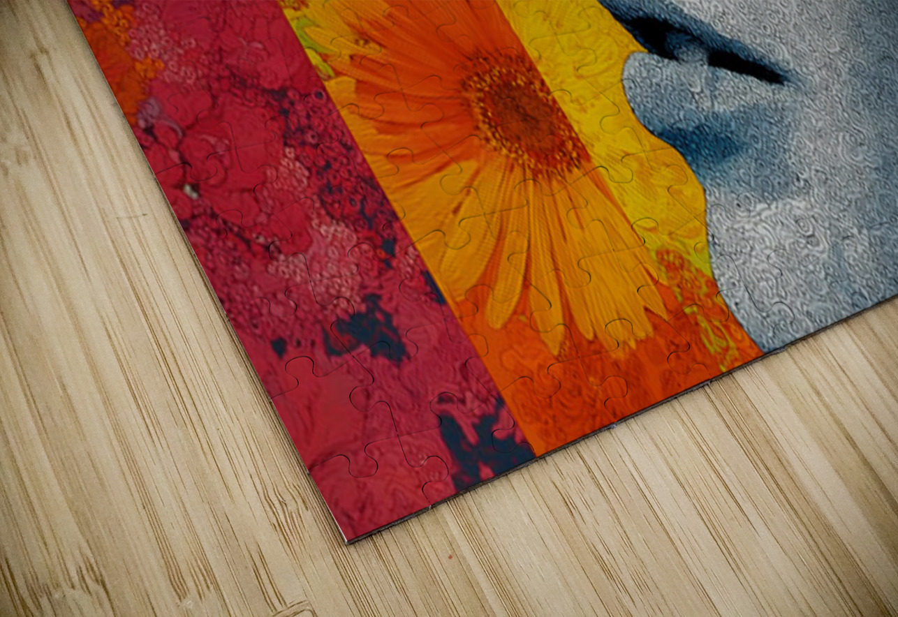 Spectrum Daydream - Floral Spectrum Portrait Art Print Savage Art Prints Puzzle