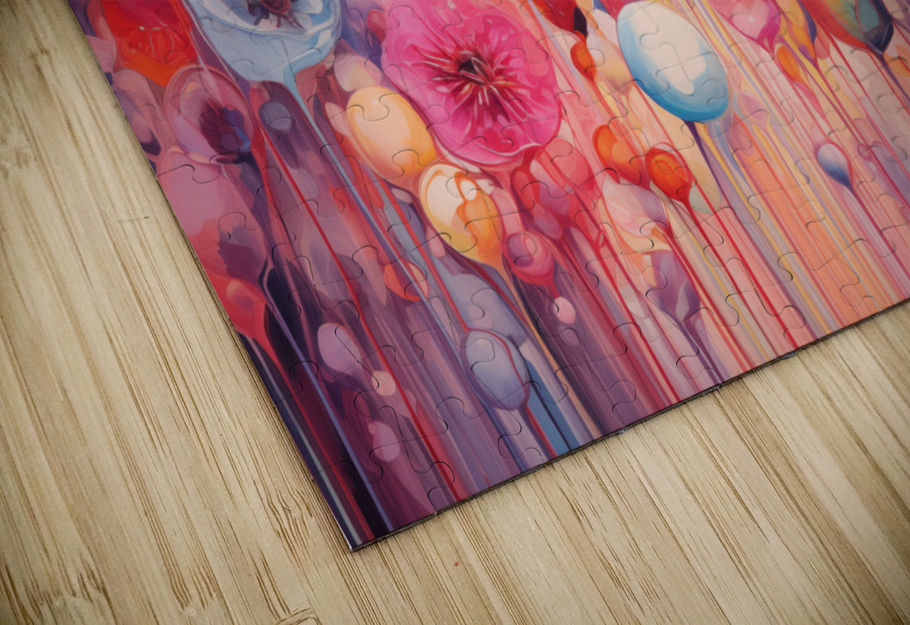 Bloom Voltage – Abstract Floral Field Print Savage Art Prints Puzzle