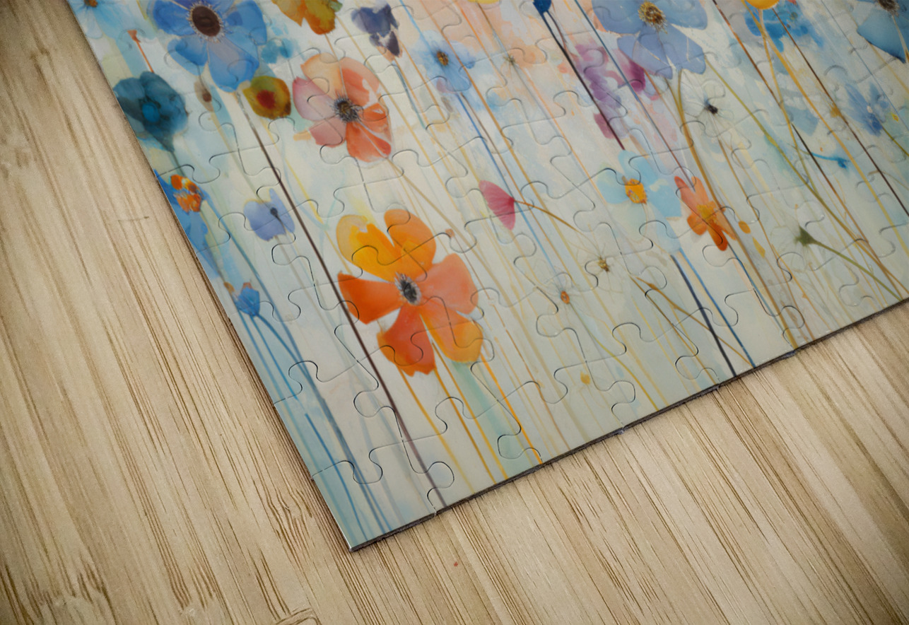 Flower Explosion – Colorful Wildflower Meadow Art Print Savage Art Prints Puzzle