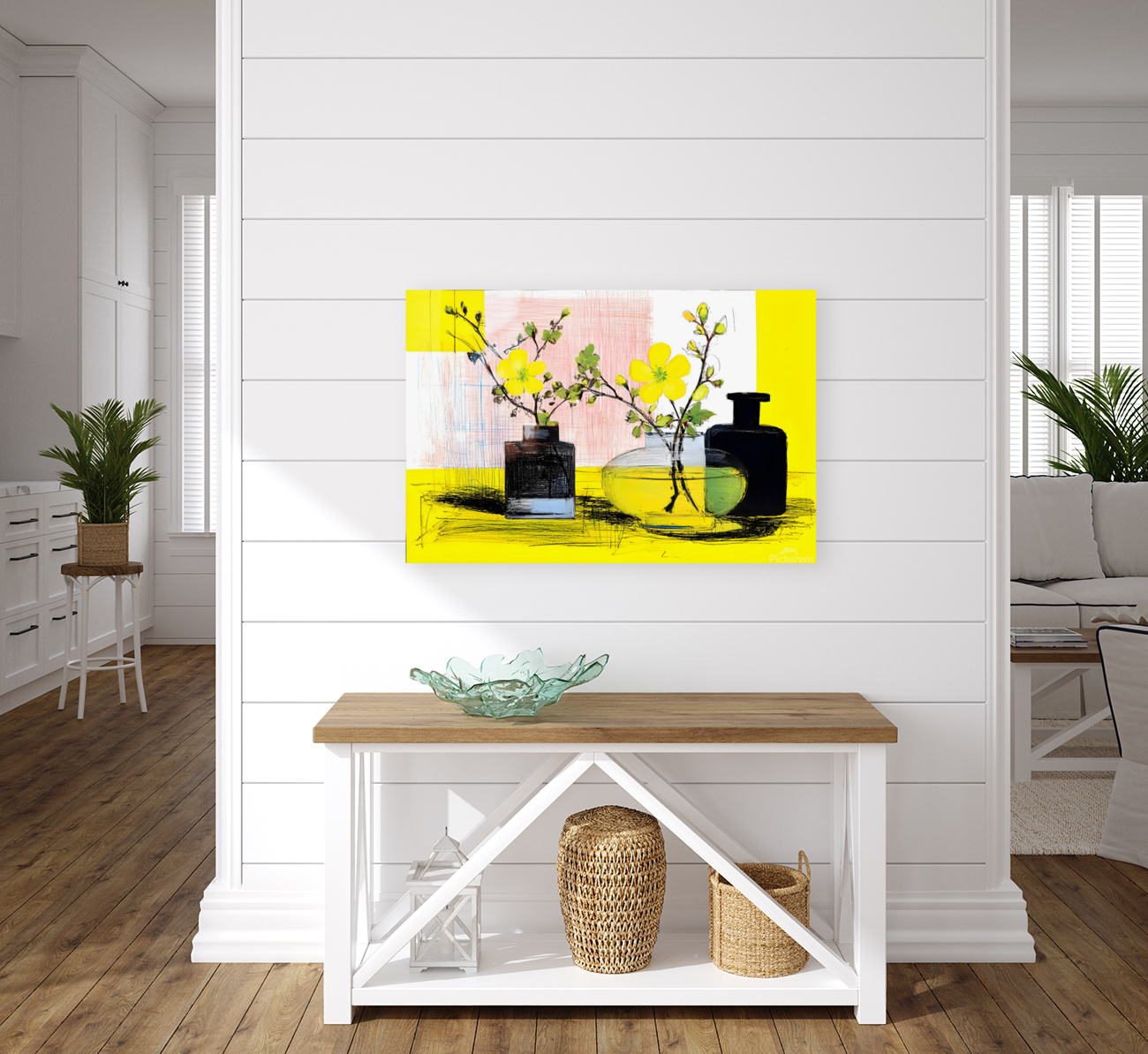 Lemonlight Botanicals – Mid-Century Floral Still Life Print Art