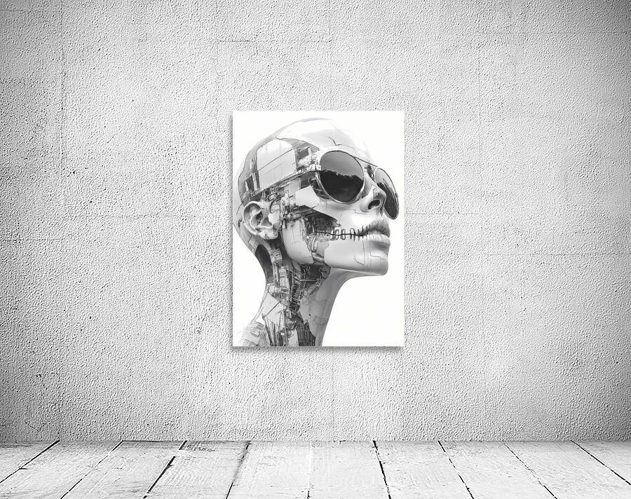 Echoes of Escher - Surreal Skull Line Art Prints Wall Preview