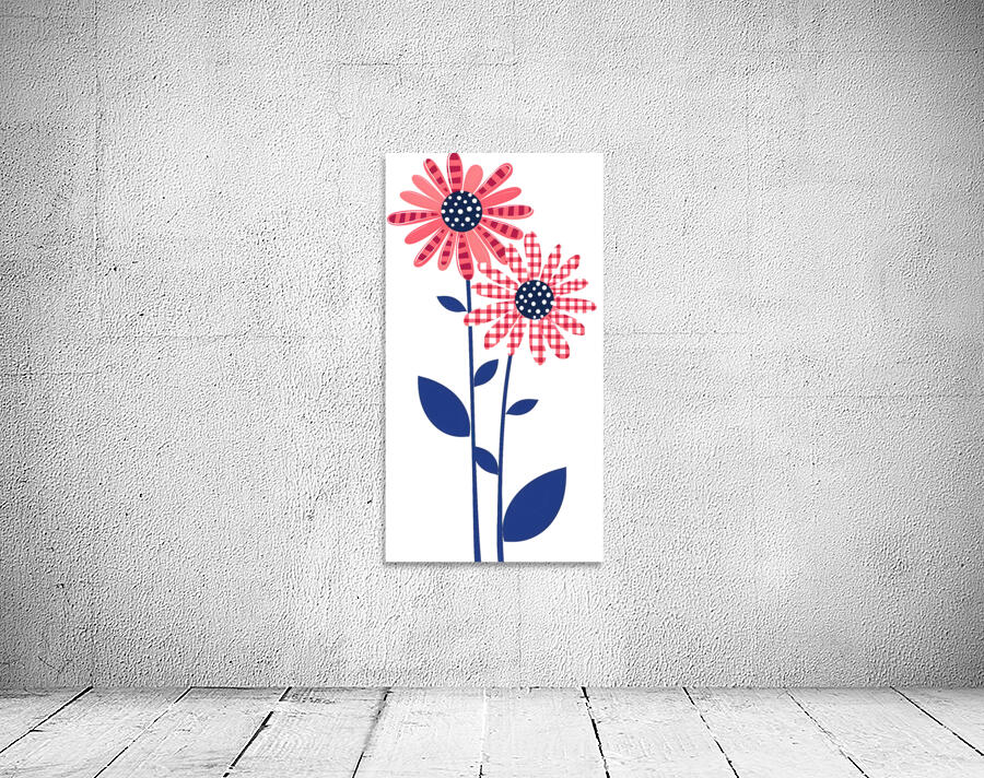 Plaid Botanica 6 - Graphic Floral Art Prints Wall Preview