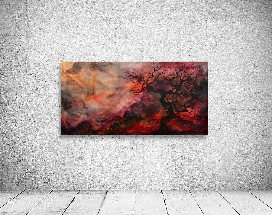 Hi No Kehai 火の気配 - Presence Of Fire - Japanese Abstract Art Prints Wall Preview