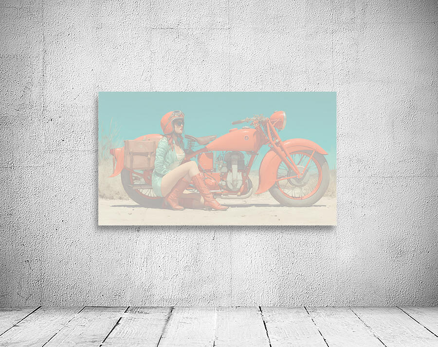 Geared – Vintage Cycling Poster Art Print Wall Preview