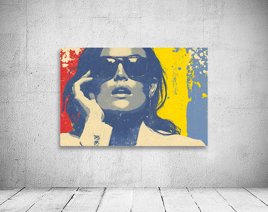 Shades in Primary Hues – Women’s Portrait Art Print Wall Preview