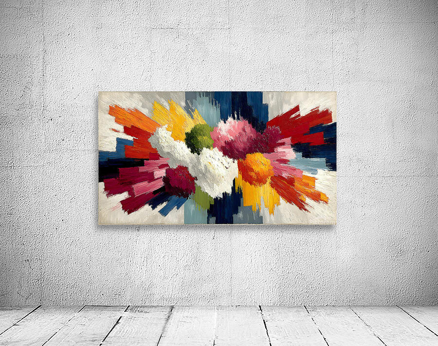 Palette Detonation – Impasto Burst Abstract Print Wall Preview