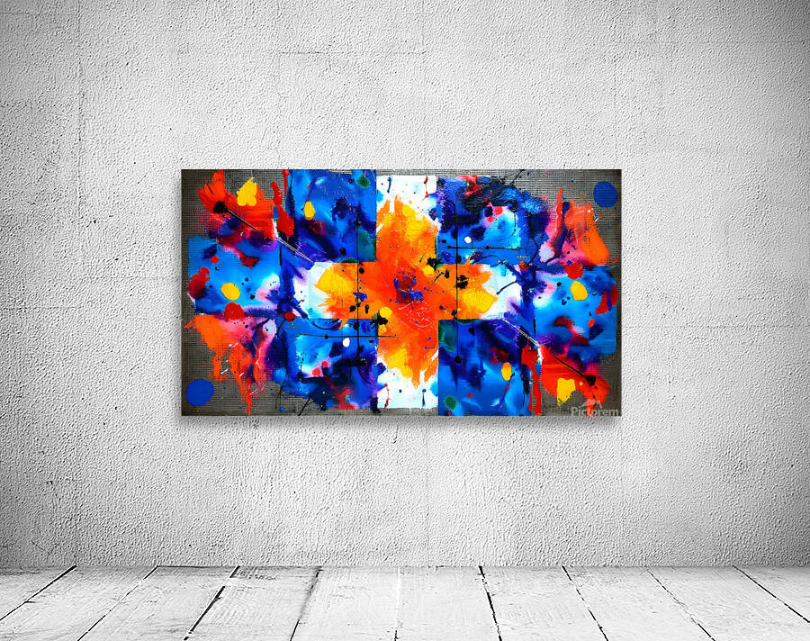 Petal Parade – Candy-Color Floral Abstract Print Wall Preview