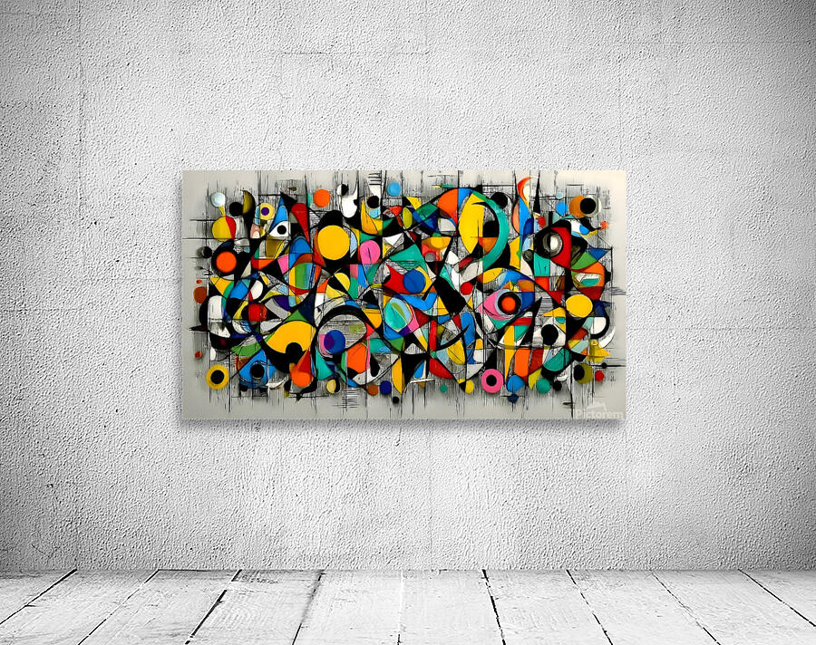 Confetti Logic – Color Grid Abstract Print Wall Preview