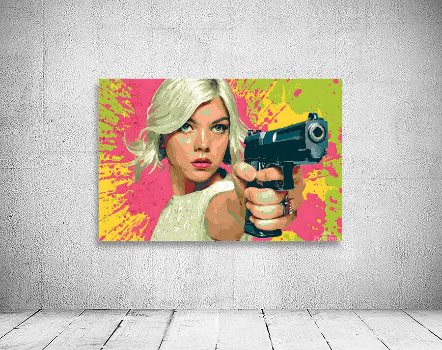 Neon Trigger – Pop Noir Print Wall Preview