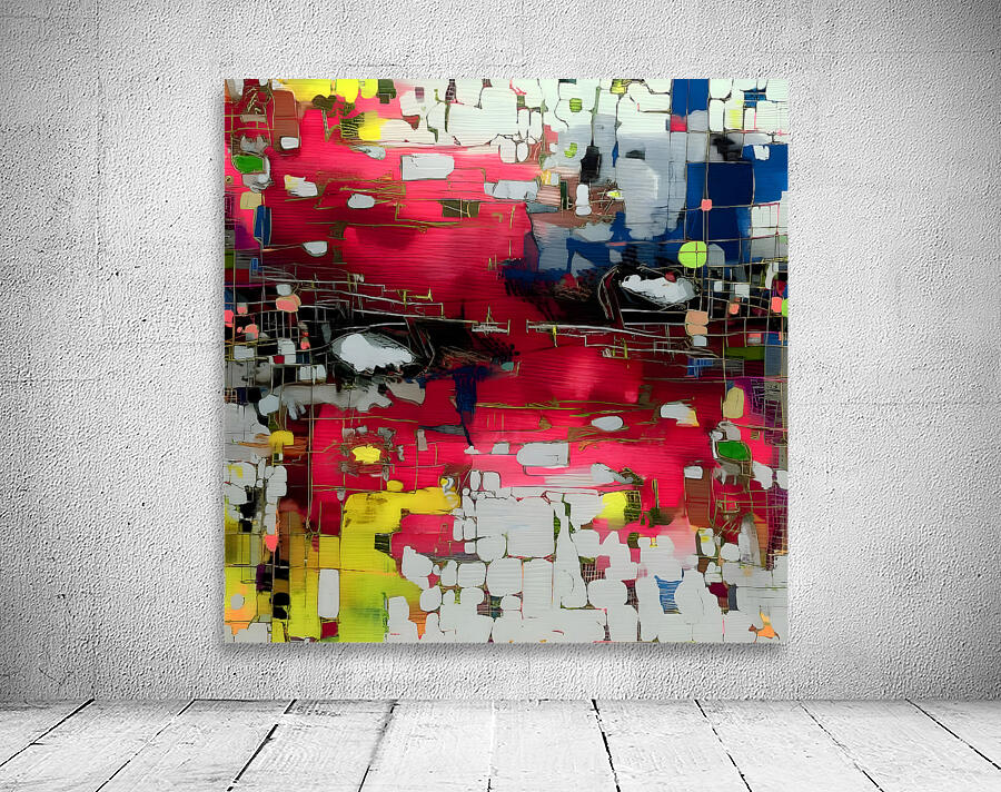 Red Storm – Abstract Expressionist Art Print Wall Preview