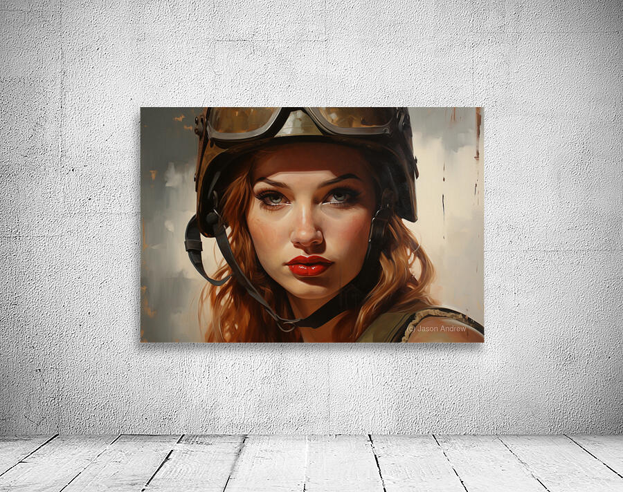 Woman of War – Grit & Grace Portrait Art Print Wall Preview
