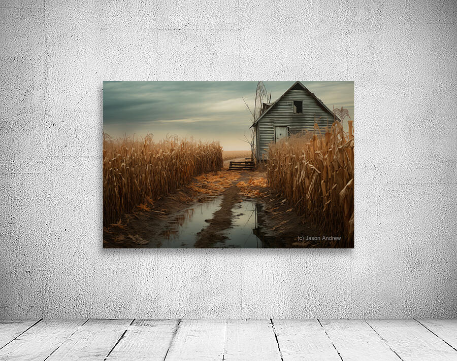 Forgotten – Rustic Autumn Path Landscape Art Print Wall Preview