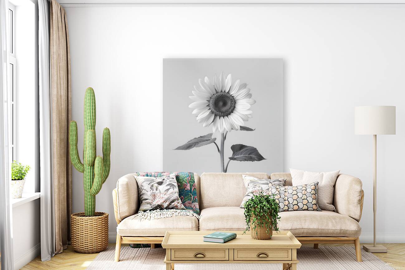 Sunflower Selfie 7 - Sunflower Portrait Art Prints Reproduction