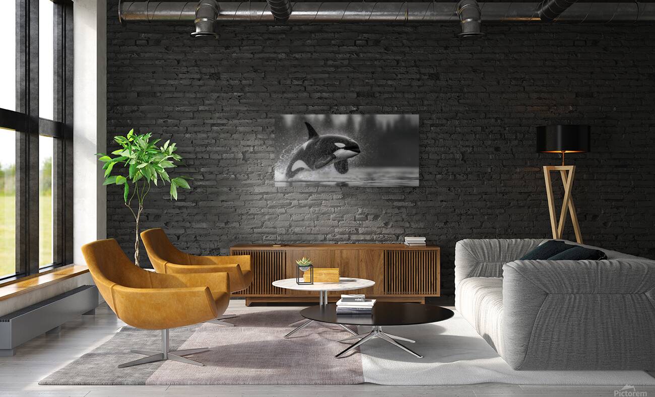 Ambush - Orca Wildlife Art Prints Reproduction