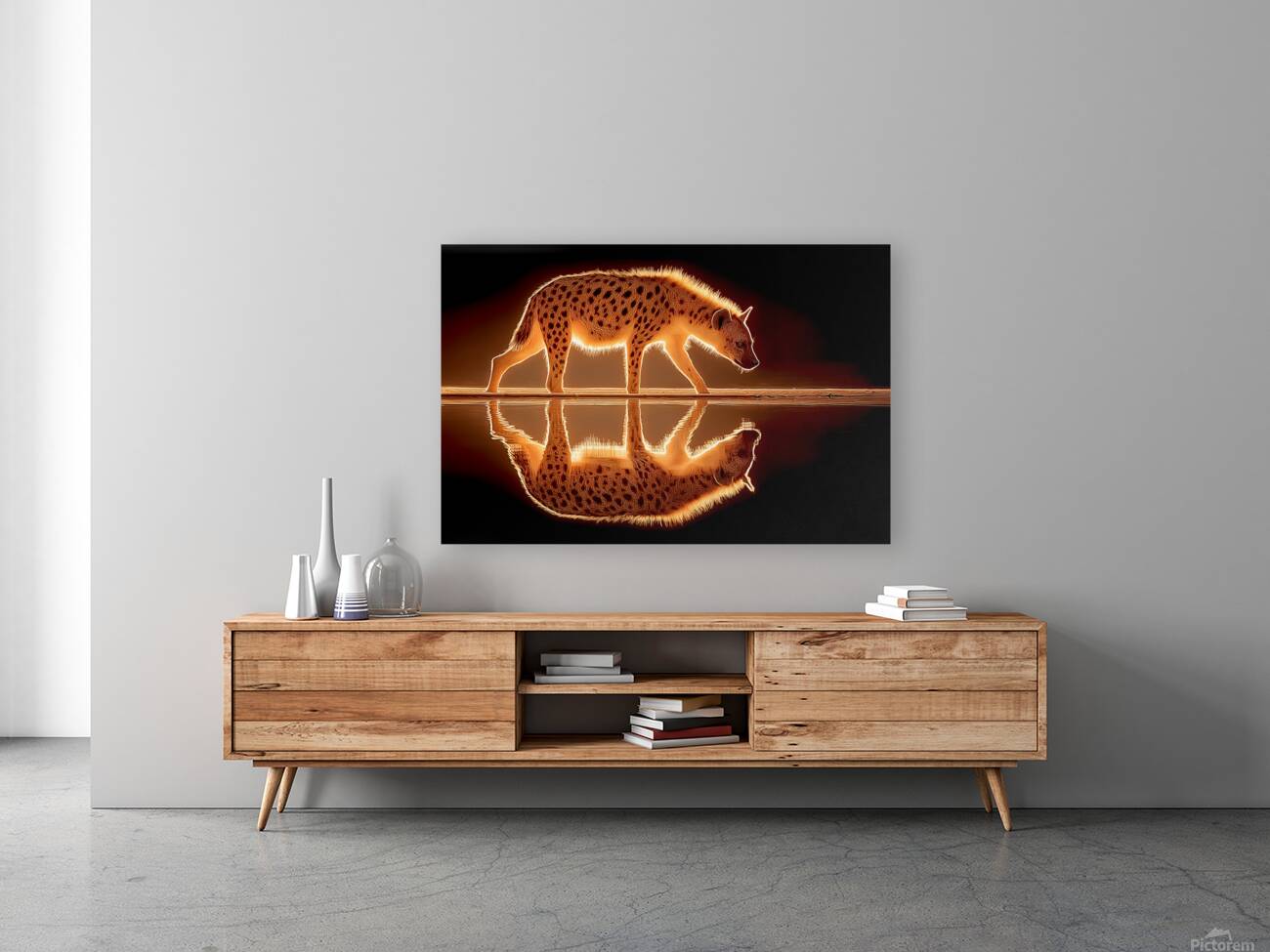 Ember Stalker – Hyena Reflection Print Reproduction