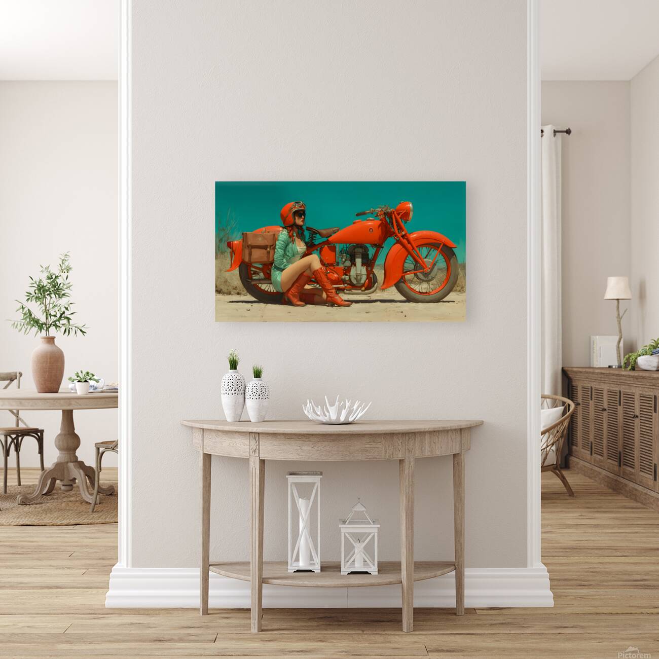 Geared – Vintage Cycling Poster Art Print Reproduction