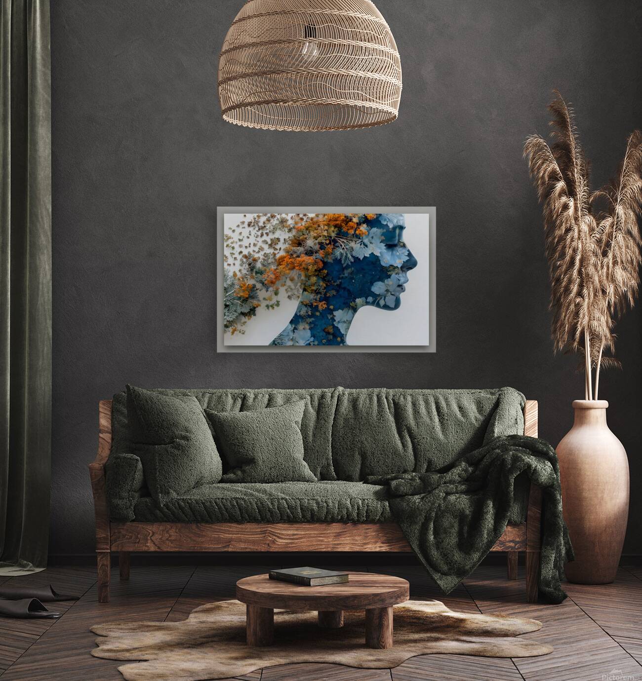 Memory Bloom – Abstract Portrait Art Print Reproduction