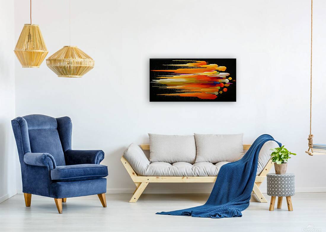 Sonic Strata – Horizontal Streaks Abstract Print Reproduction