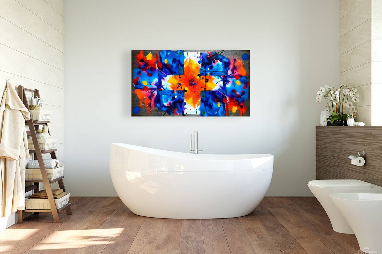 Petal Parade – Candy-Color Floral Abstract Print Reproduction