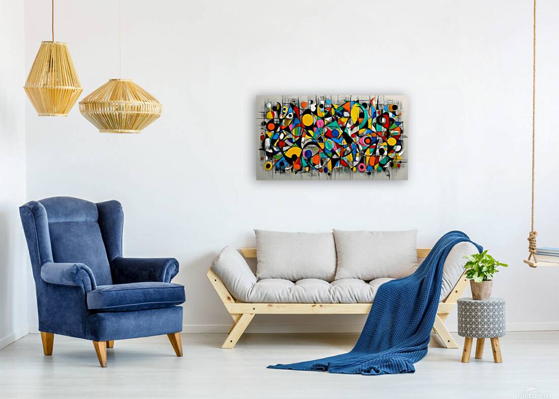 Confetti Logic – Color Grid Abstract Print Reproduction