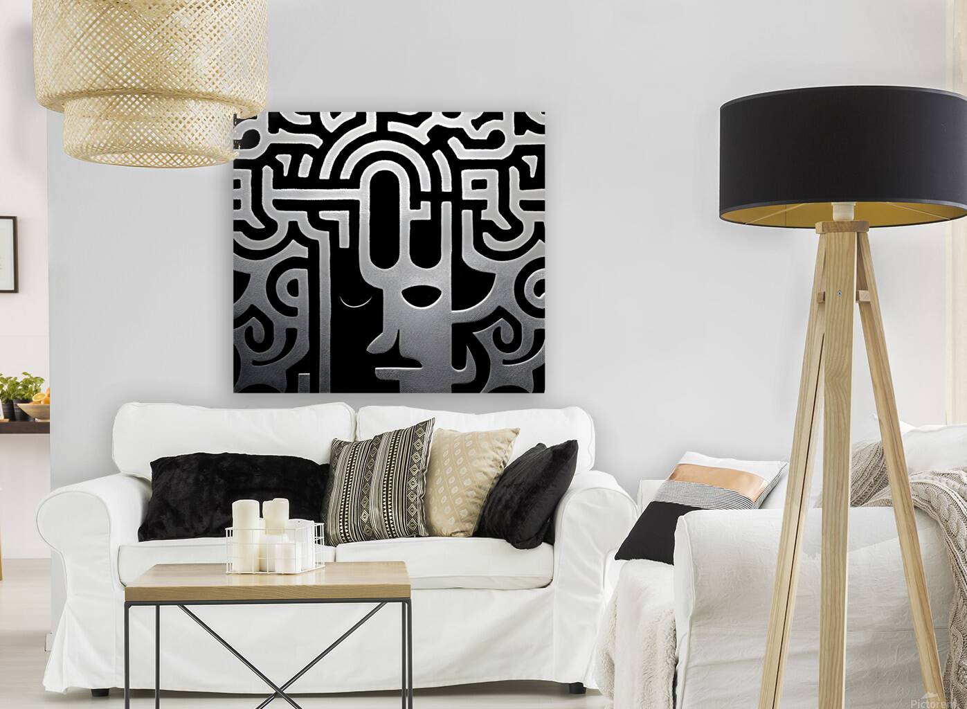 The Pattern of Thought – Minimal Abstract Print Reproduction