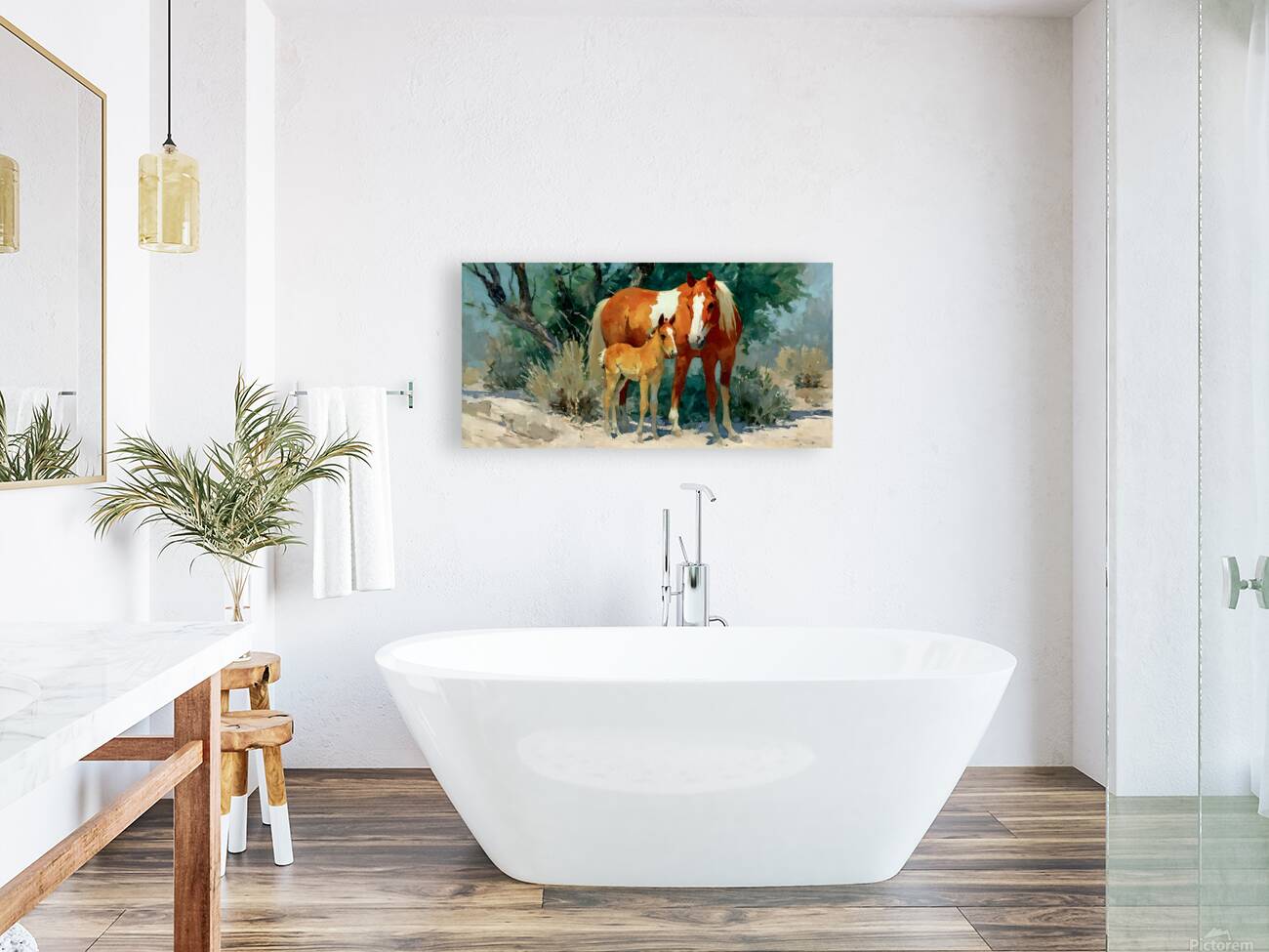 Desert Companions – Mare and Foal Western Print Reproduction